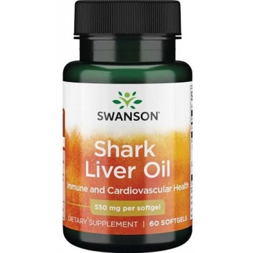 Óleo de fígado de tubarão, 550 mg