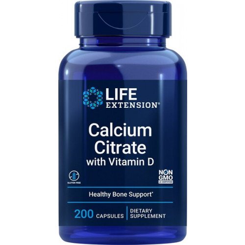 Citrato de Cálcio com Vitamina D, 200 Cápsulas, Life Extension