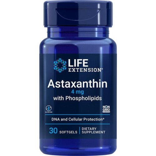 Astaxantina com Fosfolipídios, 30 Cápsulas, Life Extension