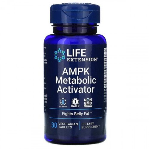 Ativador Metabólico AMPK EU, 30 Comprimidos, Life Extension