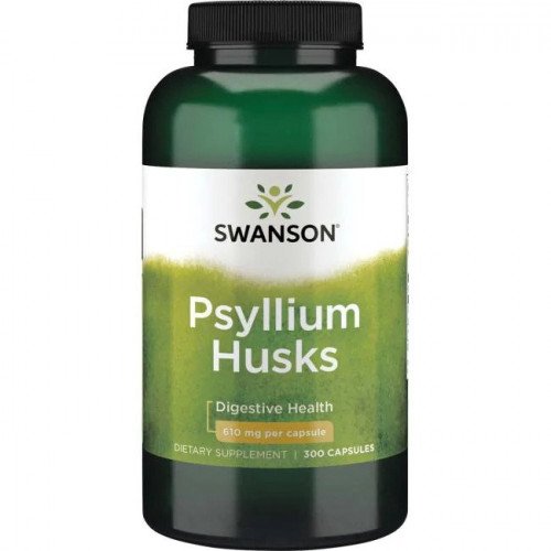 Cascas de Psyllium, 610 mg, 300 Cápsulas Veganas, Swanson