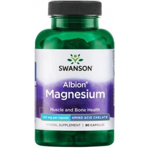 Albion Magnésio Quelatado 133 mg, 90 Cápsulas, Swanson