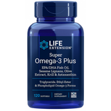 Super Ômega-3 Plus EPA/DHA, Lignanas de Gergelim, Azeitona, Krill e Astaxantina EU, 120 Cápsulas Gelatinosas, Life Extension