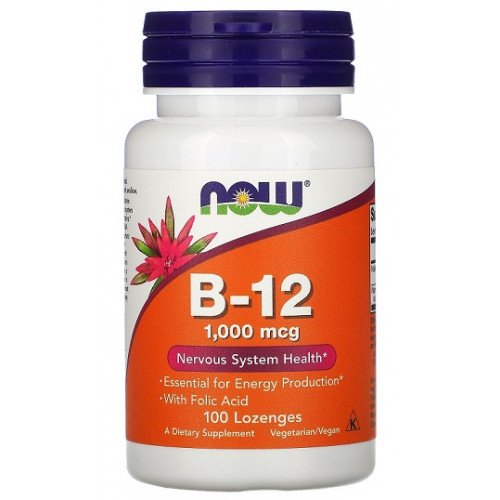 Vitamina B-12 - 1000mcg, 100 lozenges, Now Foods