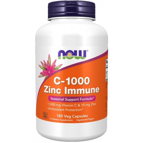 C-1000 Zinco Imunológico, 180 vcaps, Now Foods