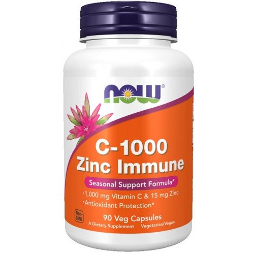 C-1000 Zinco Imunológico, 90 vcaps, Now Foods