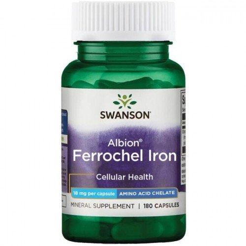 Albion Ferrochel Ferro 18 mg, 180 Cápsulas, Swanson