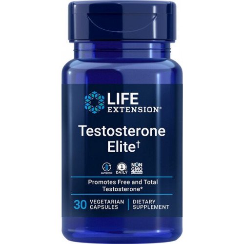 Testosterona Elite, 30 Cápsulas, Life Extension
