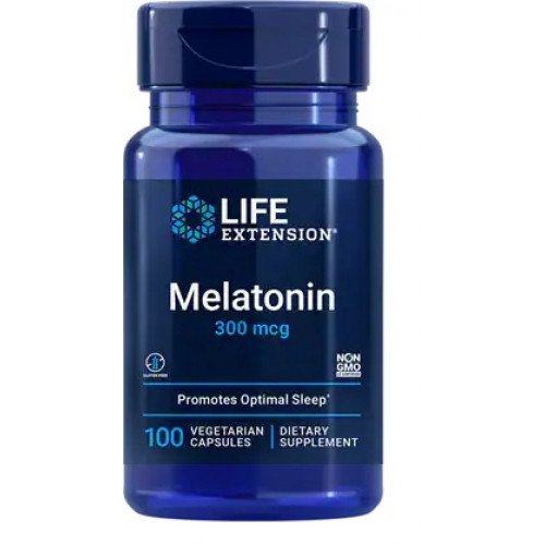 Melatonina, 300mcg, 100 pastilhas vegetarianas, Life Extension