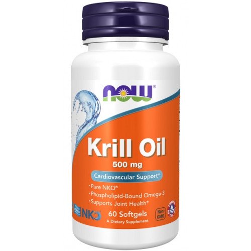 Óleo de Krill - 500mg, 60 softgels, Now Foods