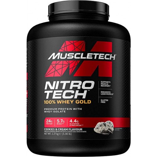 MusleTech Nitro Tech 100% Whey Gold Chocolate Triplo, 2270 g, MuscleTech