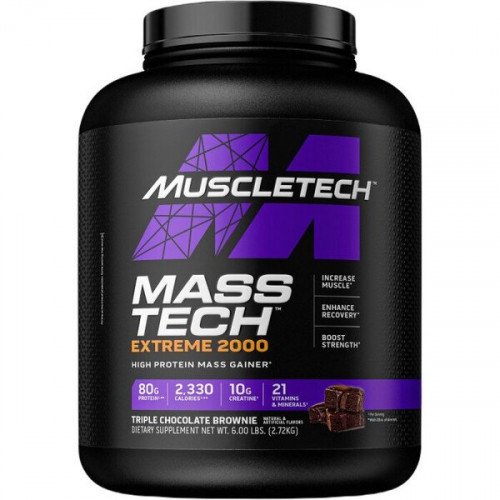Mass-Tech™ Extreme 2000, Brownie de Chocolate Triplo, 2,72 kg, MuscleTech