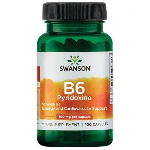 Vitamina B6 100 mg, 250 Cápsulas, Swanson