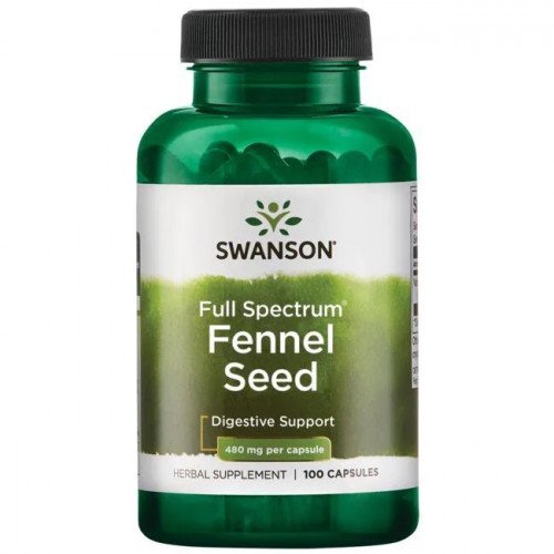 Semente de Funcho de Espectro Completo 480 mg, 100 Cápsulas, Swanson