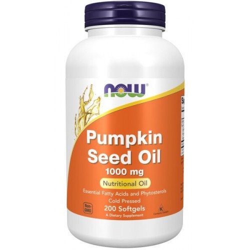 Óleo de semente de abóbora - 1000mg, 200 softgels, Now Foods