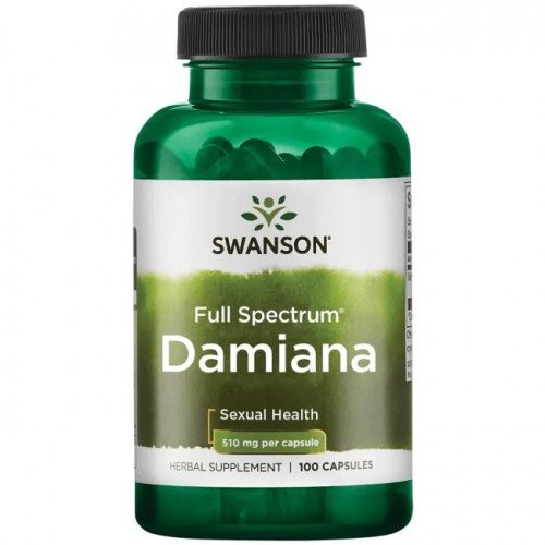 Damiana 510 mg, 100 cápsulas, Swanson