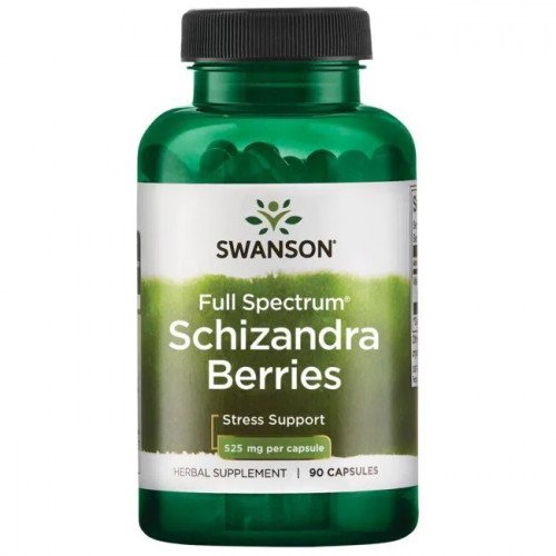 Bagas de Schizandra 525 mg, 90 Cápsulas, Swanson