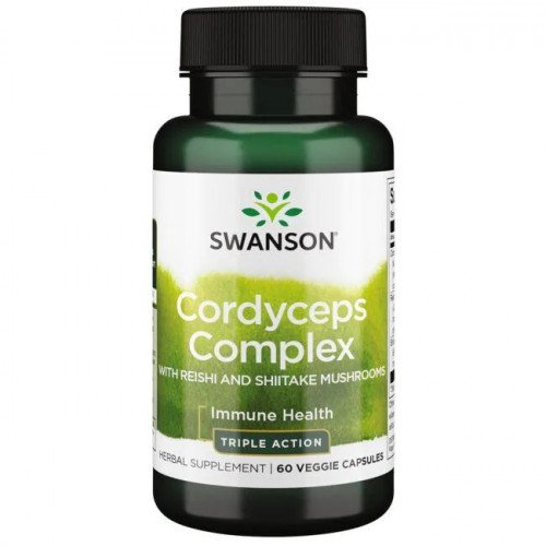 Complexo Cordyceps com Reishi e Shiitake, 60 Cápsulas, Swanson