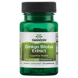 Extrato de Ginkgo Biloba, Padronizado, 60 mg, 30 Cápsulas, Swanson