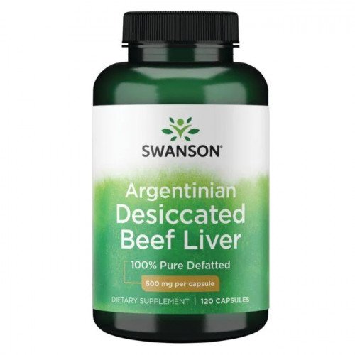 Fígado bovino desidratado argentino, 500 mg