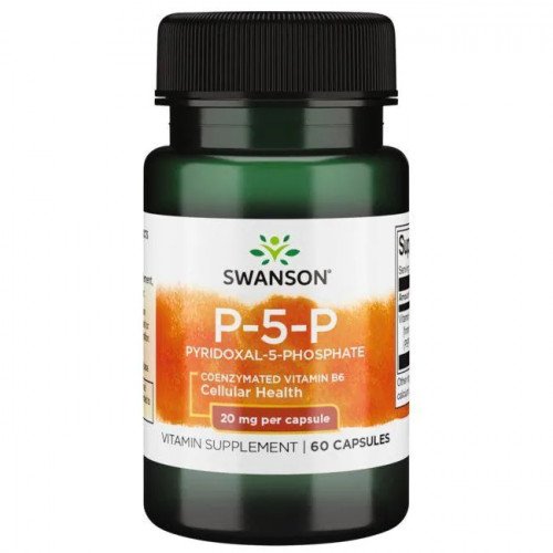 P-5-P Piridoxal-5-Fosfato 20 mg, 60 Cápsulas, Swanson