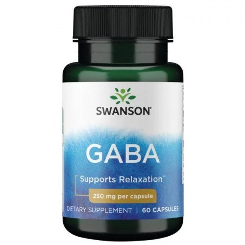 GABA, Força Máxima 750 mg, 60 Cápsulas Vegetais, Swanson