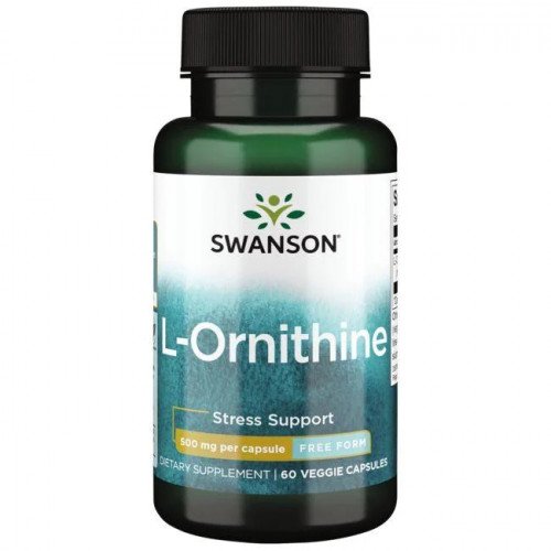 L-Ornitina 500 mg, 60 Cápsulas Vegetarianas, Swanson
