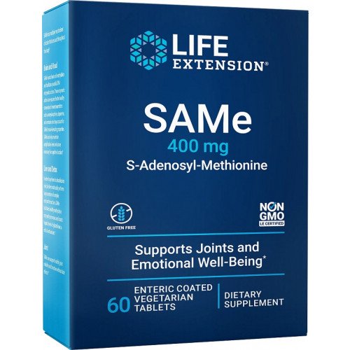 SAMe S-Adenosil-Metionina 400 mg, 60 Comprimidos, Life Extension