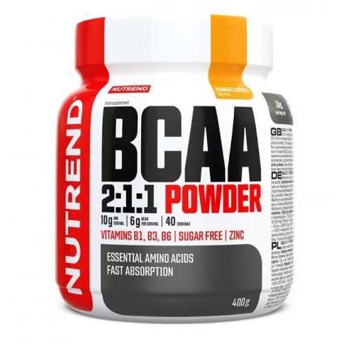 BCAA 2:1:1 em pó, Blueberry gelada, 400 gramas, Nutrend