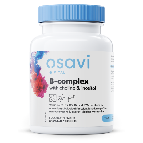 Complexo B com Colina e Inositol, 60 Cápsulas Vegetais, Osavi