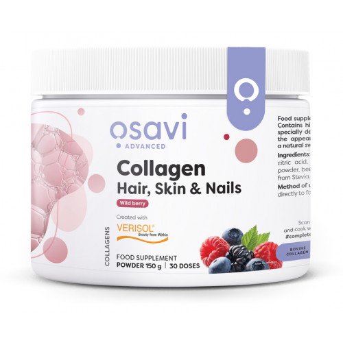 Colagénio para Cabelo, Pele e Unhas, Frutas Vermelhas, 150 g, Osavi