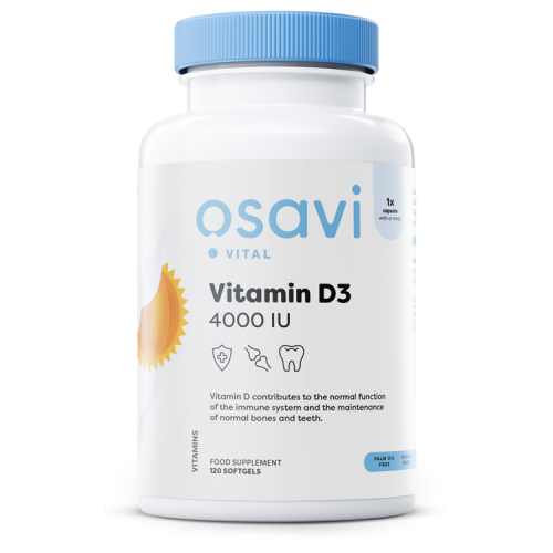 Vitamina D3 4000 UI, 120 Cápsulas, Osavi