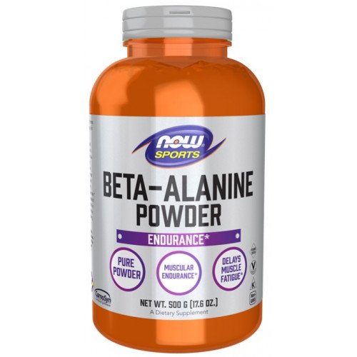 Beta-Alanina - Pó, 500 gramas, Now Foods