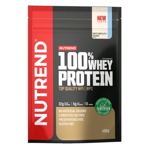 100% Whey Protein, Banana + Morango, 400 gramas, Nutrend