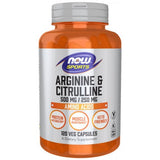 Arginina e Citrulina, 120 vcaps, Now Foods