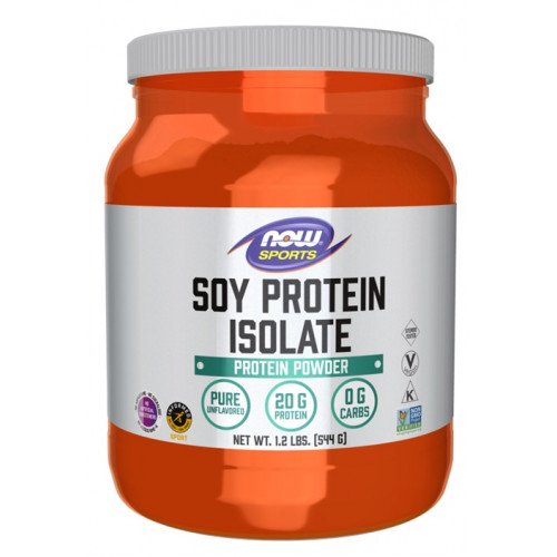 Proteína isolada de soja, sem sabor, 544 gramas, Now Foods
