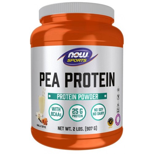 Proteína de Ervilha - Baunilha Toffee, 907 gramas, Now Foods