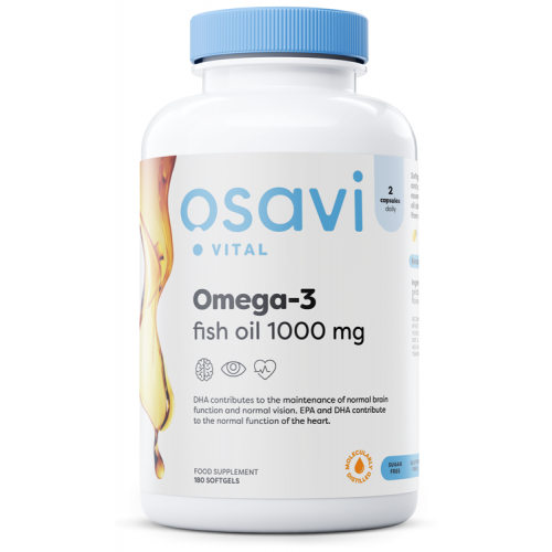 Óleo de Peixe Ômega-3 1000 mg, 180 Cápsulas, Osavi