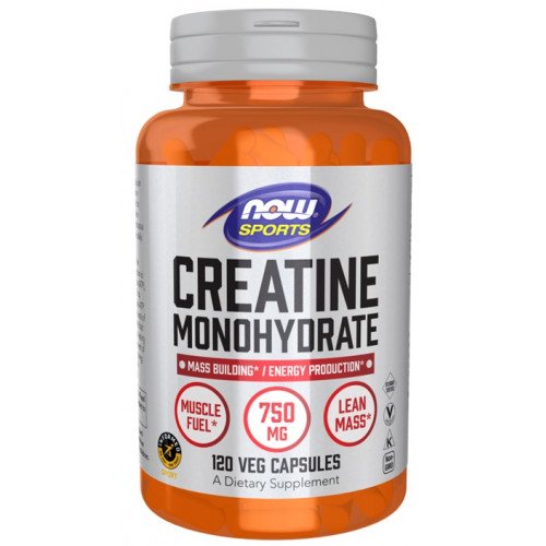 Creatina Monohidratada 750 mg, 120 Cápsulas Vegetarianas, Now Foods