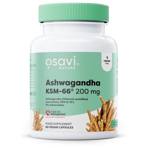 Ashwagandha KSM-66, Rosácea e Ginseng, 60 Cápsulas, Osavi