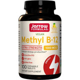 Metil B-12 1000 mcg e Metil Folato 400 mcg, Limão, 100 Comprimidos Mastigáveis, Jarrow Formulas