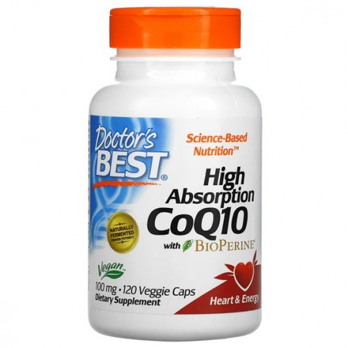 CoQ10 de alta absorção com BioPerine 100 mg, 120 cápsulas gelatinosas, Doctor's Best
