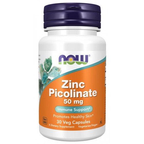 Picolinato de Zinco - 50mg, 30 vcaps, Now Foods