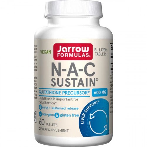 NAC Sustain® N-acetilcisteína, 60 comprimidos, Jarrow Formulas
