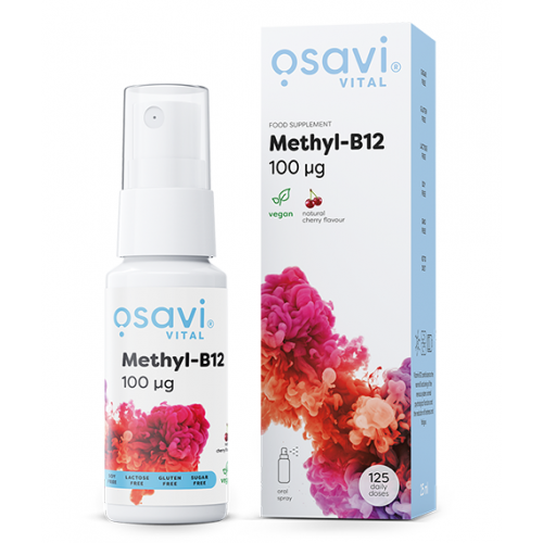 Spray de vitamina B12 (metilcobalamina) 100 mcg, 25 ml, Osavi