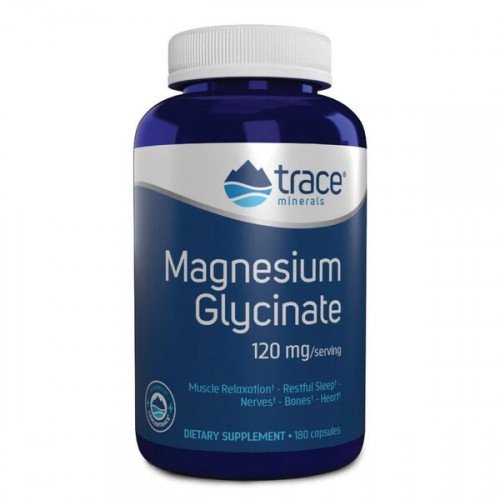 Glicinato de Magnésio, 120 mg, 180 Cápsulas, Trace Minerals Research