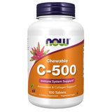 Vitamina C-500 Mastigável, 100 comprimidos, Now Foods