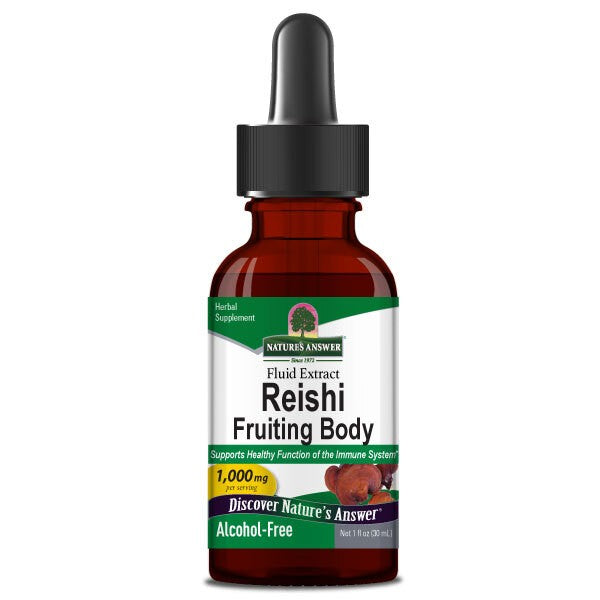Corpo de frutificação de Reishi, 1000 mg - 30 ml. - Nature's Answer