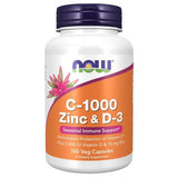 C-1000 Zinco e D-3, 100 vcaps, Now Foods