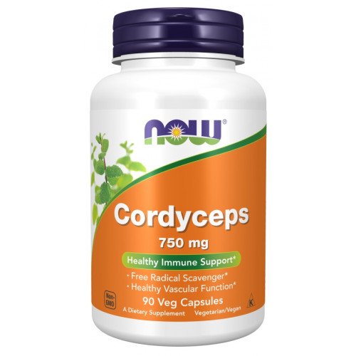 Cordyceps 750 mg, 90 cápsulas vegetais, Now Foods